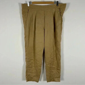 Aritzia Babaton Cropped Pants | Khaki Tan Minimalist Trousers Size 10